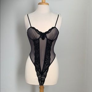 Vintage sheer black bodysuit
